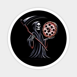 Grim Reaper with Pizza, Funny Pizza lover Magnet